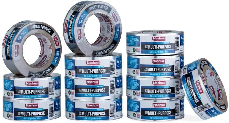 Nashuatec 1.89 in. x 50 yd. 322 Multi-Purpose HVAC Foil Tape Pro Pack (12-Pack)