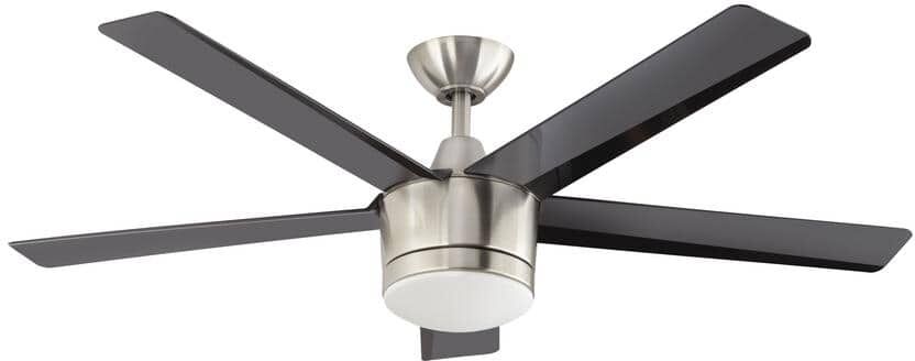 Home Decorators Collection Merwry 48 in. Integrated LED Indoor Brushed Nickel Ceiling Fan with Light Kit and Remote Control