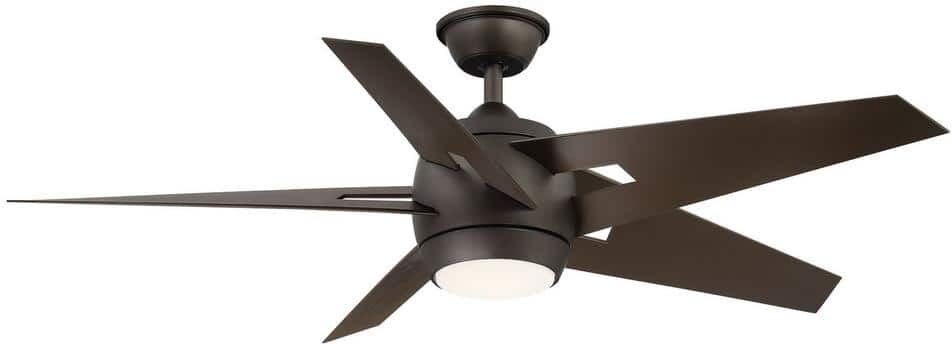 Home Decorators Collection Point Aire 52 in. LED Espresso Bronze Ceiling Fan with Light