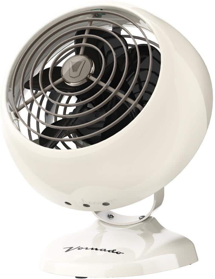 Vornado VFAN Mini Classic Personal Vintage Air Circulator Fan, Vintage White