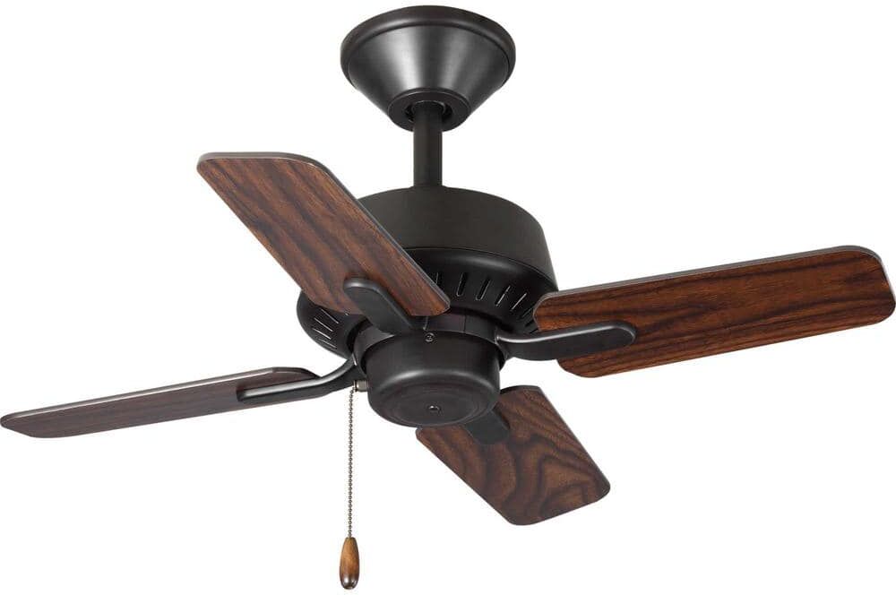 Progress Lighting Drift 32 in. Indoor Architectural Bronze Traditional Ceiling Fan with Remote Included for Great Room and Living Room