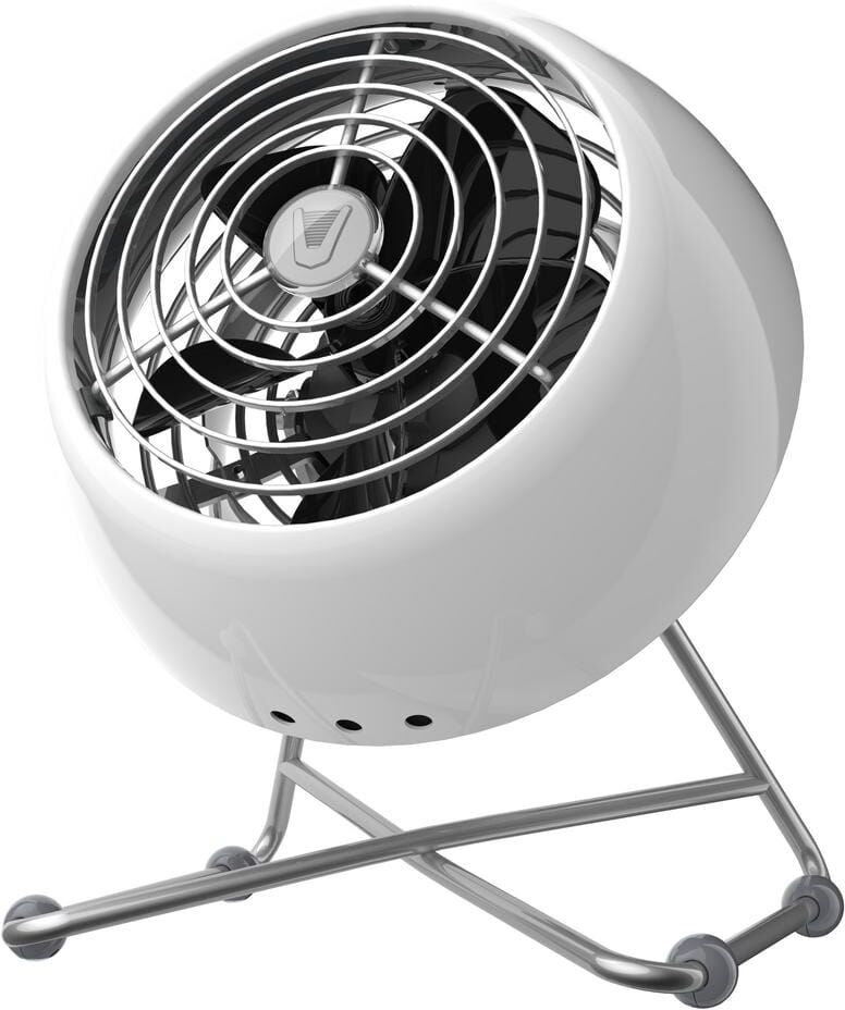 Vornado VFan Mini Modern 5 in. Personal Fan, Compact Vintage Air Circulator, Ice White