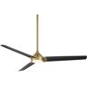 WAC Lighting Zelda 60 in. Integrated LED Indoor/Outdoor 3-Blade Smart Ceiling Fan Soft Brass/Matte Black with 3000K & Remote Control