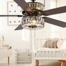 River of Goods Duchess 52 in. Clear Crystal LED Ceiling Fan With Light