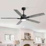 Sky Hog Fury 65 in. Indoor Integrated LED Matte Black Ceiling Fan with Remote and Light Included