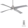 MINKA-AIRE Swept 56 in. Integrated LED Indoor Silver Ceiling Fan with Light with Remote Control