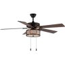 River of Goods Zosia 52 in. Indoor LED Oil Rubbed Bronze Ceiling Fan with Light Kit