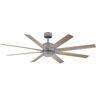 Modern Forms Renegade 52 in. LED Indoor/Outdoor Graphite Weathered Wood 8-Blade Smart Ceiling Fan with Light Kit and Remote Control