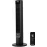 Holmes 36 in. Clean Breeze Oscillating 6-Speed Black Digital Tower Fan with Remote Control Black