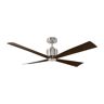 Generation Lighting Launceton 56 in. Ceiling Fan in Brushed Steel with Remote