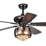 Warehouse of Tiffany Nettle 52 in Indoor Antique Black Ceiling Fan with Light Kit and Remote Control