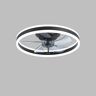 Jushua 19.7 in. Width Lo-WattNoise, Lo-WattPower Consumption, Strong Cooling Performance, Indoor/Outdoor Led, Black Fan Light