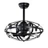 Tatahance Bladeless Caged 20.6 in. LED Indoor Matte Black Smart Ceiling Fan with Remote