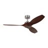 Generation Lighting Collins 52 in. Smart Ceiling Fan in Brushed Steel with Remote