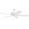 CRAFTMADE Supreme Air Plus 62 in. Indoor/Outdoor Dual Mount 4-Speed Reversible DC Motor Ceiling Fan in Matte White Finish