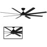 Modern Forms Hydra 96 in. 3000K Integrated LED Indoor/Outdoor Matte Black Smart Ceiling Fan with Light Kit and Wall Control