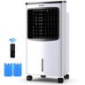 Costway 215 CFM 3-Speed Portable Evaporative Cooler Air Cooler Fan Filter Humidify Anion For 400 Sq.Ft. with Remote Control