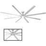 Modern Forms Hydra 120 in. LED Indoor/Outdoor Titanium Silver 8-Blade Smart Ceiling Fan with 3000K Light Kit and Wall Control