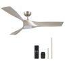 Merra 52 in. Smart Indoor Nickel Standard Ceiling Fan with 3000-6500K LED Light with Remote Control