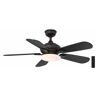 Home Decorators Collection Benson 44 in. Integrated LED Indoor Matte Black Ceiliing Fan with Light and Remote Control