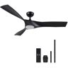 Merra 52 in. Smart Indoor Black Standard Ceiling Fan with 3000-6500K LED Light with Remote Control