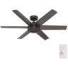 Hunter Jetty 52 in. Outdoor Noble Bronze Ceiling Fan with Wall Switch For Patios or Bedrooms