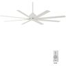 MINKA-AIRE Xtreme H2O 65 in. Indoor/Outdoor Flat White Ceiling Fan with Remote Control