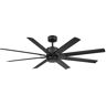 Modern Forms Renegade 66 in. Integrated LED Indoor/Outdoor Matte Black 8-Blade Smart Ceiling Fan with Light Kit and Remote