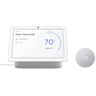 Google Nest Thermostat Snow Plus Nest Hub Max 10 ft. Smart Display Chalk