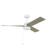 KICHLER Spyn Lite 52 in. Indoor White Downrod Mount Ceiling Fan with Pull Chain