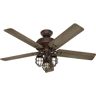 Hunter Port Isabel 52 in. Indoor/Outdoor Weathered Copper Ceiling Fan with Light Kit