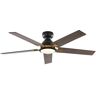 Breezary Mitch 52 in. Integrated LED Indoor Black Ceiling Fans with Light and Remote Control