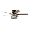 Parrot Uncle 52 in. Indoor Black Low Flush Mount Industrial Ceiling Fan with Light Kit and Remote Control