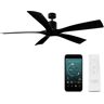 Modern Forms Aviator 70 in. Smart Indoor/Outdoor 5-Blade Ceiling Fan Matte Black with Remote Control