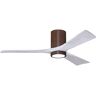 Irene-3HLK 52 in. Integrated LED Indoor/Outdoor Walnut Tone Ceiling Fan with Remote and Wall Control Included