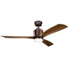 KICHLER Ridley II 52 in. Integrated LED Indoor Oil Brushed Bronze Downrod Mount Ceiling Fan with Light Kit and Wall Control