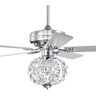 Warehouse of Tiffany Wellas 52 in. 3-Light Indoor Polished Chrome Finish Ceiling Fan with Light Kit and Remote Control