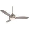MINKA-AIRE Concept I 52 in. Integrated LED Indoor Brushed Nickel Ceiling Fan with Light with Remote Control