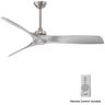 MINKA-AIRE Aviation 60 in. Indoor Brushed Nickel and Silver Ceiling Fan with Remote Control