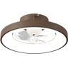 Tivleed 20 in. Bedroom LED Brown Ceiling Fan Light, 360° Rotating Blades, APP and Handheld 6-Speed Remote Control