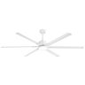 Breezary Patsy 72 in. Integrated LED Indoor Aluminum-Blade White Ceiling Fan with Light and Remote Control Included