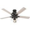 Hunter Hartland 52 in. LED Indoor Noble Bronze Ceiling Fan with Light Kit