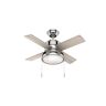 Hunter Loki 36 in. Integrated LED Indoor Polished Nickel Ceiling Fan with Light Kit
