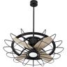 quorum Mira 30 in. in Black 4-Blade 1-Light 18-Watt Caged LED Ceiling Fan