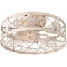 FIRHOT 20 in. Indoor Gold Caged Retro 4-Light Ceiling Fan with Remote Control