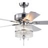 Warehouse of Tiffany Wyllow 52 in. Chrome Indoor Ceiling Fan With Light Kit and Remote Control