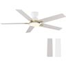 Breezary Mitch 52 in. Integrated LED Indoor White Ceiling Fans with Light and Remote Control