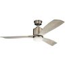 KICHLER Ridley II 52 in. Integrated LED Indoor Antique Pewter Downrod Mount Ceiling Fan with Light Kit and Wall Control