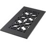 Reggio Registers Scroll Series 4 in. x 10 in. Cast Iron Grille Black without Mounting Holes