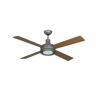 TroposAir Quantum II 52 in. Brushed Nickel BN-1 Ceiling Fan and LED Light with Remote Control